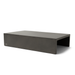 Niche 50 rectangular concrete coffee table by Blinde Design in natural finish with open negative space shelf