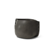 Stitch 25 round concrete planter by Blinde Design in natural finish with black stitched accent detail