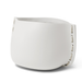Blinde Stitch 100 concrete planter in Bone finish with white stitched accent detail