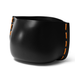 Blinde Stitch 100 concrete planter in Graphite finish with orange stitched accent detail