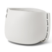 Blinde Stitch 125 white concrete planter with grey stitched accent detail