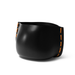 Blinde Stitch 50 concrete planter in graphite colour with orange stitched rope detailing