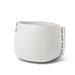 Blinde Stitch 75 concrete planter in bone finish with grey stitched accent detail