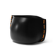 Blinde Stitch 75 concrete planter in graphite finish with orange stitched accent detail
