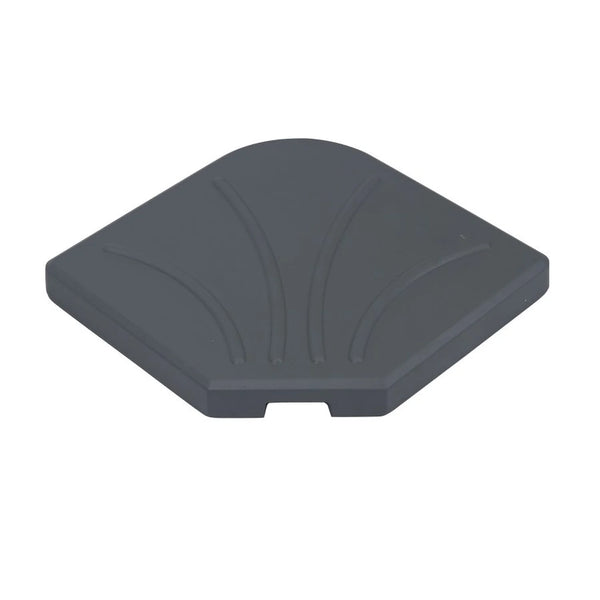 Cantilever umbrella ballast block 25kg, painted concrete weight for a cross-bar base.