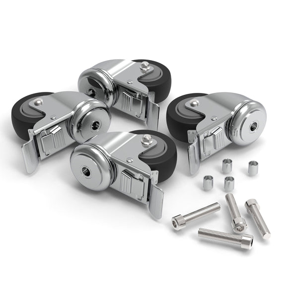 Shadowspec Stainless Steel Castor Wheels set of four with mounting hardware
