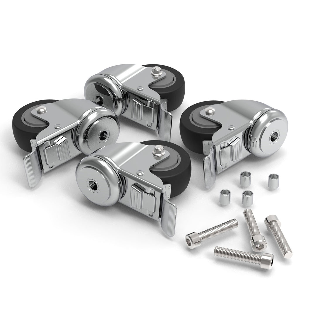 Shadowspec Stainless Steel Castor Wheels set of four with mounting hardware