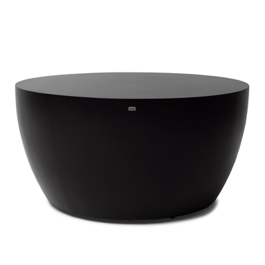 Circ 40 round designer coffee table in matte black finish with smooth curved silhouette