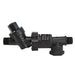 Black Rainsaver MK6 changeover valve with threaded inlet and outlet and a side port marked pump