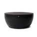 Curv 30 round coffee table by Blinde Design in matte black finish with smooth curved profile