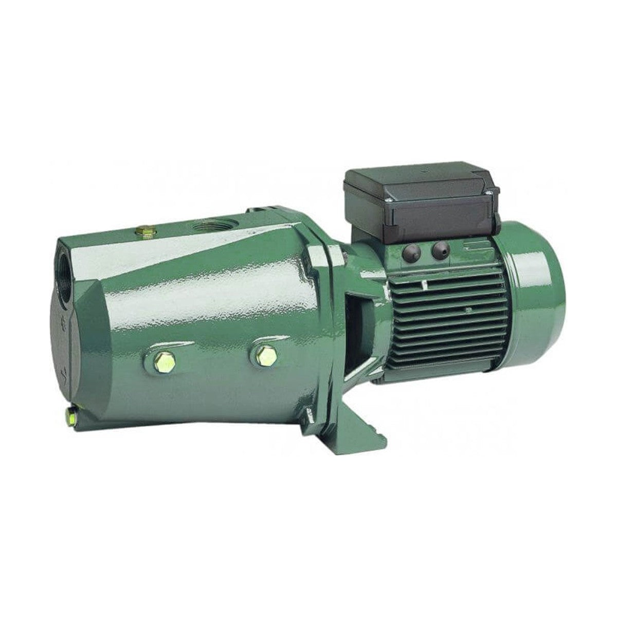 DAB 300M single stage cast iron jet pump in green, side view