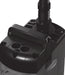 Close-up of the top of a DAB Divertron pump showing the handle and outlet