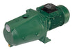 DAB Jet 200 and 300 cast iron jet pump in green, bare pump, large studio view