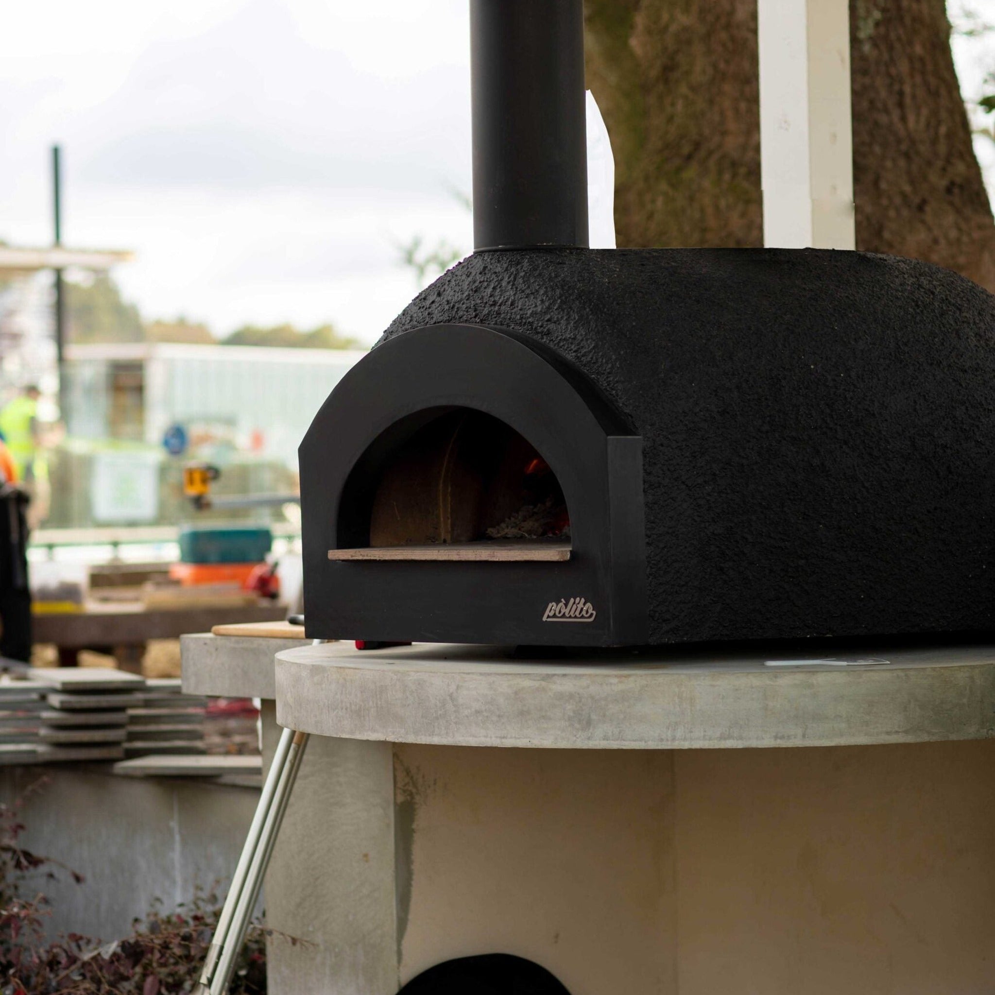 Polito Donatello II outdoor installation on tower stand