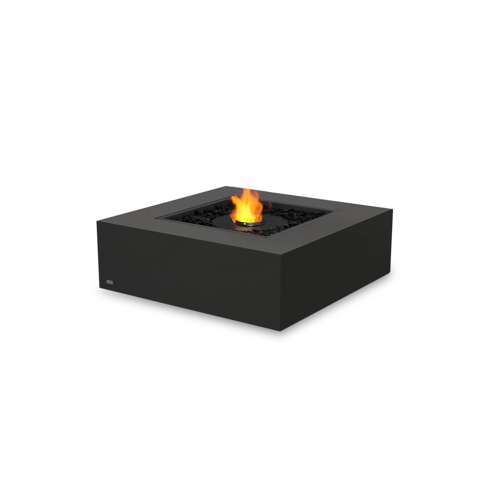 EcoSmart Base 40 fire table in Graphite fluid concrete with a Black burner, studio product view.