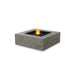 EcoSmart Base 40 fire table in Natural fluid concrete with a Black burner, studio product view.