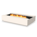 EcoSmart Cosmo 50 fire table in Bone concrete with a Black XL9 burner and black glass charcoal media.