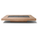 EcoSmart Fire L65 Cover Plate fitted to timber fire table front view