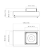 EcoSmart Manhattan 50 fire table dimensions diagram showing length, width and height for installation planning.