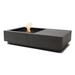 EcoSmart Manhattan 50 fire table in Natural Fluid concrete with a Black burner surround.