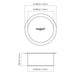 AB8 Indoor Safety Tray dimensions diagram, 405mm outer diameter and 162mm depth