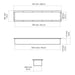 XL900 Indoor Safety Tray dimensions diagram, 914mm long and 201mm wide