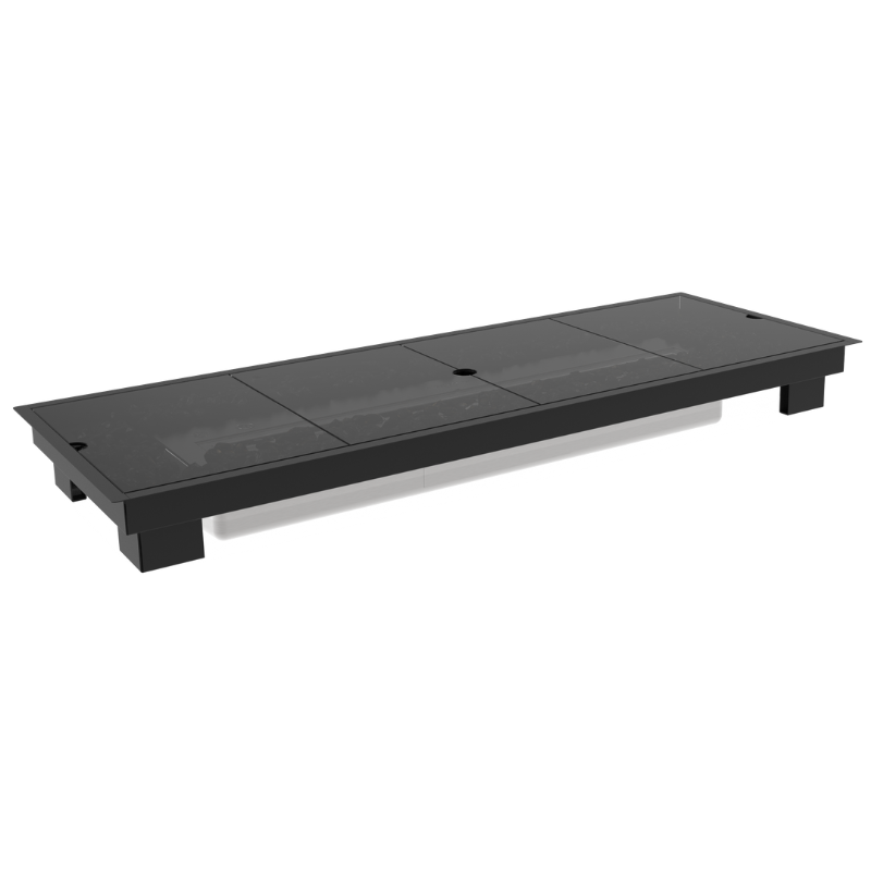 EcoSmart L50 Cover Plate on a Black surround, side view showing the minimal profile.
