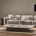 EcoSmart L50 Cover Plate fitted over a long-format fire table burner in a modern indoor living room.