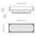 Technical drawing of the EcoSmart Linear 50 Outdoor Fire Pit Kit, showing the dimensions and structural components of the fire pit, ideal for integration into custom outdoor kitchens.