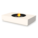 EcoSmart Martini 50 fire table in Bone Fluid concrete with a Black sunken circular burner and black lava media.