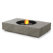 EcoSmart Martini 50 fire table in Natural Fluid concrete with a Black sunken circular burner.