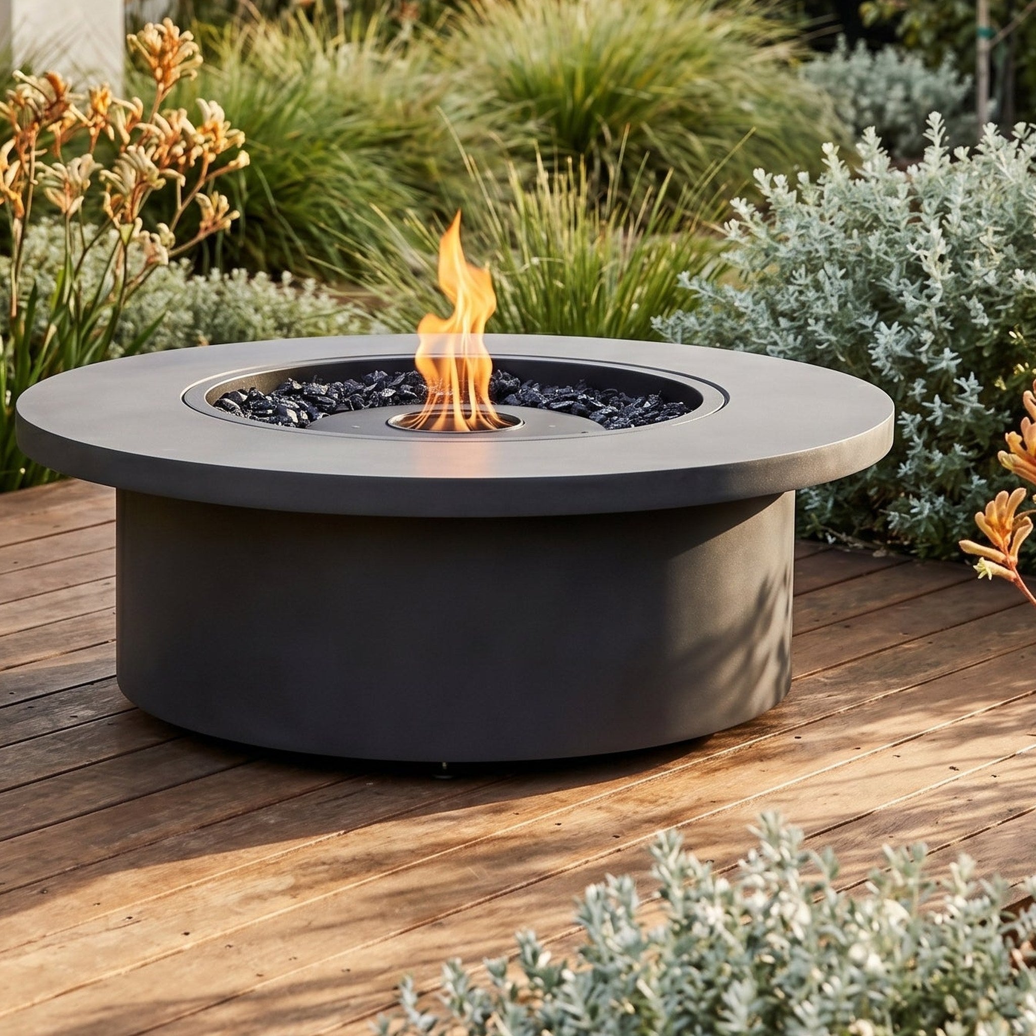 EcoSmart Mimosa 40 Fire Table in Graphite, / Black