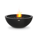 EcoSmart Mix 600 Fire Pit in Graphite concrete with Black burner, front view.