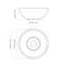 EcoSmart Mix 850 Fire Pit dimensions diagram, 850 mm diameter by 319 mm height.