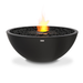 EcoSmart Mix 850 Fire Pit in Graphite concrete with Black burner, front view.