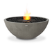 EcoSmart Mix 850 Fire Pit in Natural concrete with Black burner, front view.