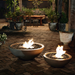 EcoSmart Mix 850 and Mix 600 Fire Pits on a brick patio outdoor setting.