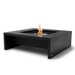 EcoSmart Mojito 40 Fire Table in Graphite Fluid concrete with Stainless Steel surround, contemporary outdoor fire table.