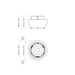 EcoSmart Pod 30 Fire Pit dimensions diagram showing height, width and top view measurements.