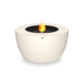 EcoSmart Pod 40 Fire Pit in Bone Fluid concrete with Black burner, front product image.