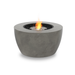 EcoSmart Pod 40 Fire Pit in Natural Fluid concrete with Stainless Steel burner, front product image.