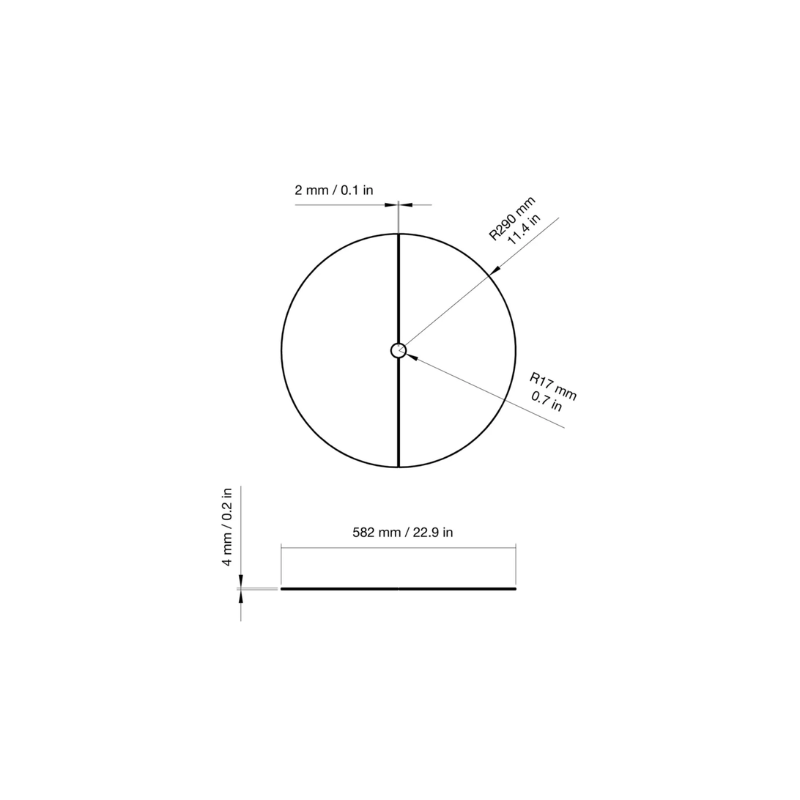 EcoSmart R20 Cover Plate dimensions diagram showing round cover plate size and measurements