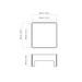 EcoSmart S22 Fire Screen S500 dimensions diagram showing square fireplace screen measurements and size