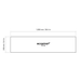 Dimensions of the EcoSmart XL900 Burner Cover, showcasing the length (1,000 mm / 39.4 in) and width (240 mm / 9.4 in) for a perfect fit over the burner