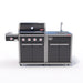 Coleman Revolution 4 Burner Outdoor Kitchen in Black Gloss, sink configuration