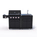 Coleman Revolution 4 Burner Outdoor Kitchen in Matt Black, sink configuration