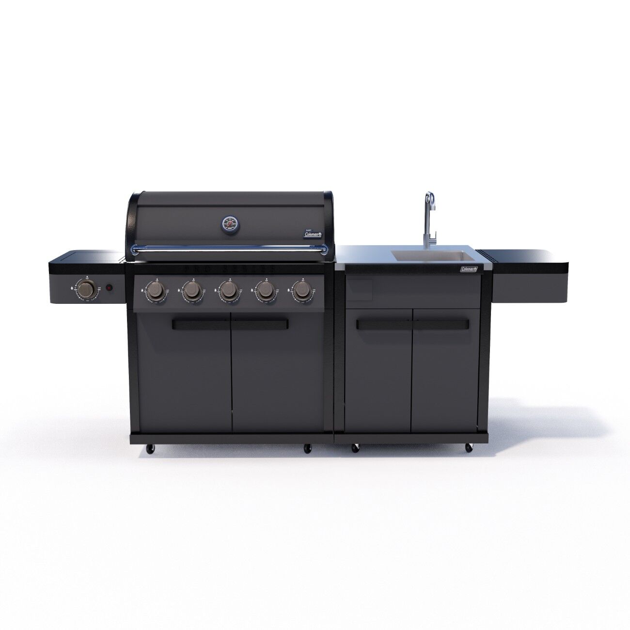 Coleman Pro Series 5 Burner Outdoor Kitchen sink configuration