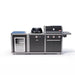 Coleman Revolution Dual Fuel Outdoor Kitchen in Black Gloss, fridge configuration
