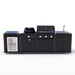 Coleman Revolution Dual Fuel Outdoor Kitchen in Matt Black, sink + fridge configuration
