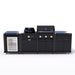 Coleman Revolution Dual Fuel Outdoor Kitchen in Matt Black, storage + fridge configuration